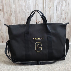 Unisex Coach Duffle Gym Travel Tote Bag Black